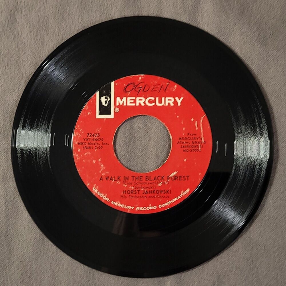 Horst Jankowski 45 A Walk In The Black Forest / Nola on Mercury VG-VG+ Jazz